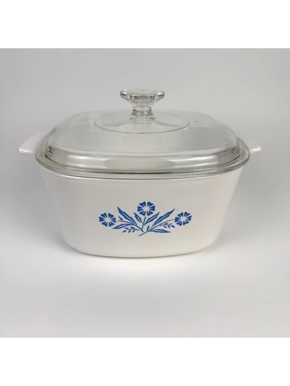 Vintage Corningware Blue Cornflower 3-Qt. Casserole Square A-3-B Pyrex Lid A-9-C